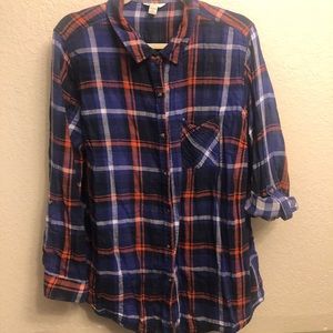 Blue & Orange Flannel